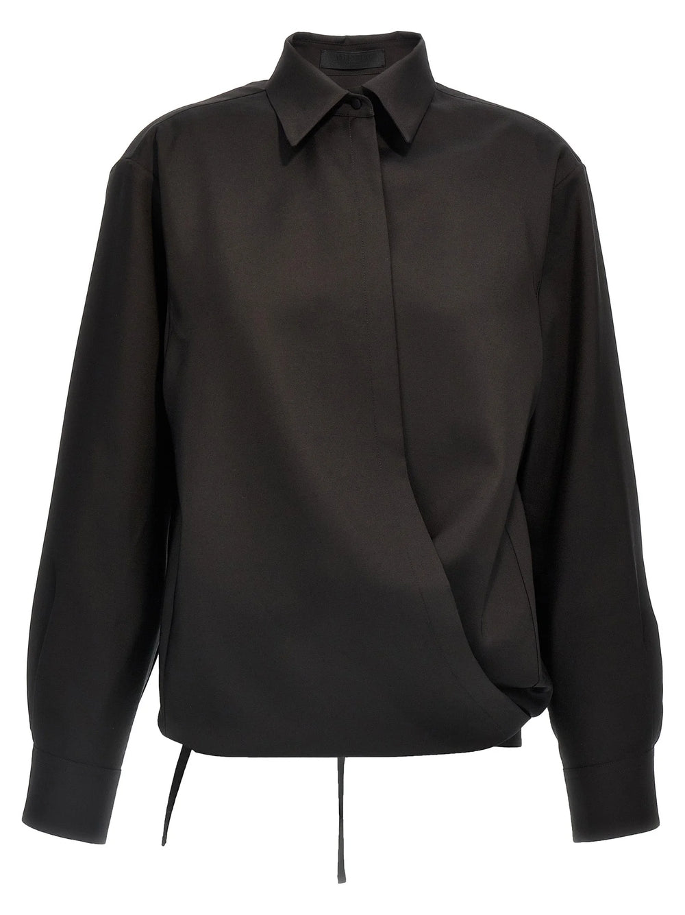 Valentino Garavani Black Wool Blouse