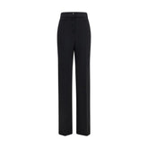 Pantaloni Valentino Garavani Negru din lână Oves Aries Cloș