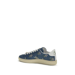 Valentino Garavani Blue Calf Leather Bos Taurus Low Top Sneakers