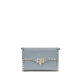 Sac bandoulière en veau bleu Valentino Garavani