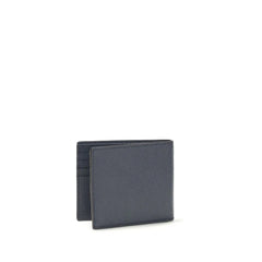 Valentino Garavani Blue Calf Leather Bos Taurus Wallet