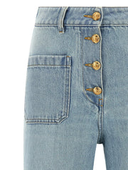 Valentino Garavani Blue Cotton High-Waisted Jean - 25