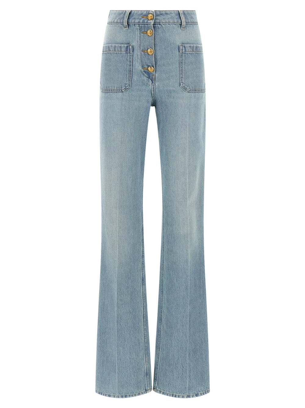 Valentino Garavani Blue Cotton High-Waisted Jean - 25