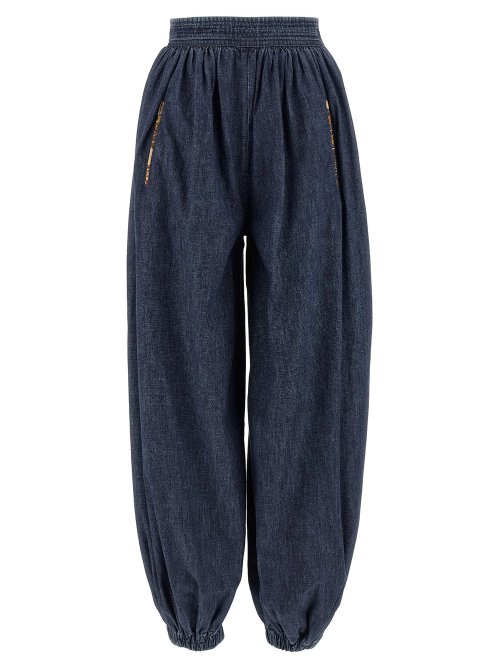 Valentino Garavani Blue Cotton Pants - IT38