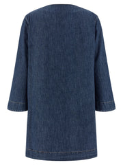 Valentino Garavani Blue Cotton Short Dress - IT40