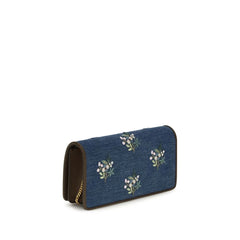 Valentino Garavani Blue Cotton Shoulder Bag