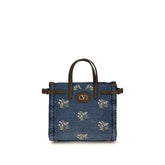 Valentino Garavani Blue Cotton Shoulder Bag