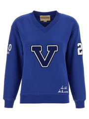 Valentino Garavani Blue Cotton Sweatshirt - S