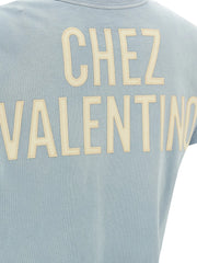 Valentino Garavani Blue Cotton T-Shirt - L
