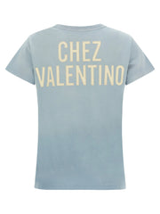 Valentino Garavani Blue Cotton T-Shirt - L