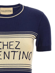 Valentino Garavani Blue Cotton T-Shirt - M