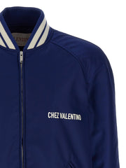 Valentino Garavani Blue Polyamide Bomber - IT50 | L