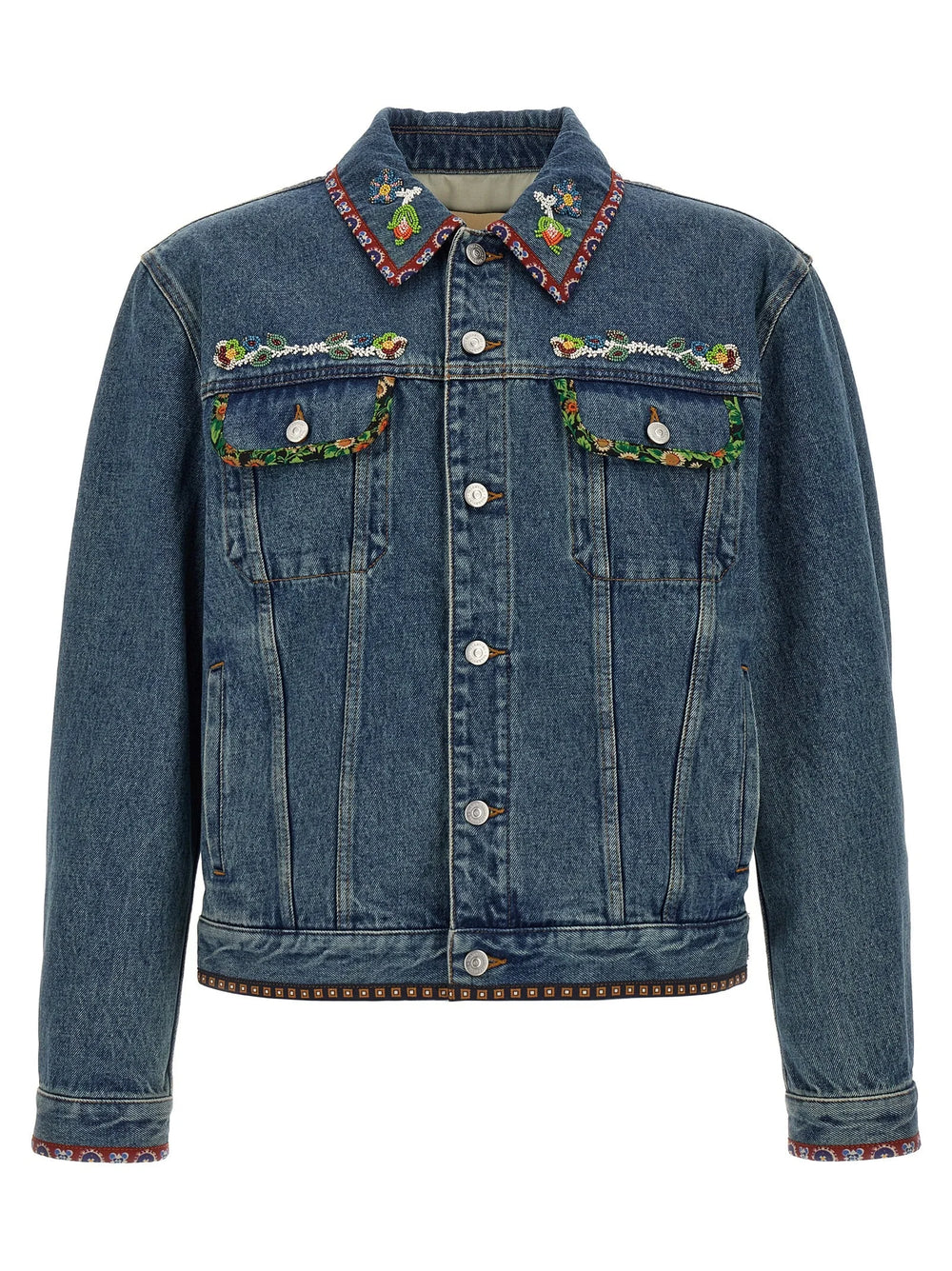 Valentino Garavani Blue Polyamide Denim Jacket - XXL
