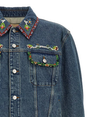 Valentino Garavani Blue Polyamide Denim Jacket - XXL