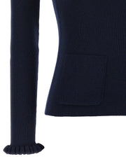 Valentino Garavani Blue Virgin Wool Cardigan - M