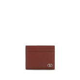 Valentino Garavani Bordeaux Calf Leather Bos Taurus Wallet