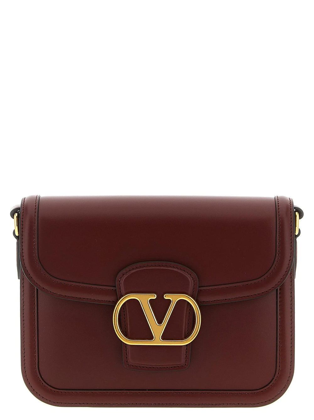 Valentino Garavani Bordeaux Calfskin Crossbody Bag
