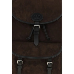 Valentino Garavani Brown Calf Leather Bos Taurus Backpack