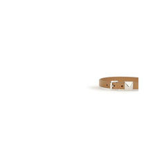 Valentino Garavani Brown Calf Leather Bos Taurus Bracelet - One Size