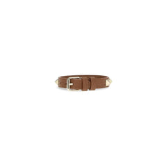 Valentino Garavani Brown Calf Leather Bos Taurus Bracelet - One Size