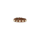 Valentino Garavani Brown Calf Leather Bos Taurus Bracelet - One Size