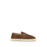Valentino Garavani Brown Calf Leather Bos Taurus Espadrilles - EU40/US7