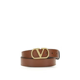 Valentino Garavani Brown Calf Leather Bos Taurus Regular Belt - 85 cm / 34 Inches