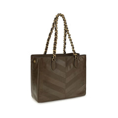 Valentino Garavani Brown Calf Leather Bos Taurus Shoulder Bag