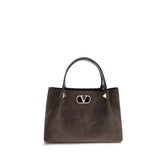 Valentino Garavani Brown Calf Leather Bos Taurus Shoulder Bag