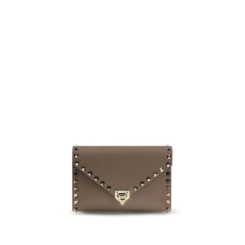 Valentino Garavani Brown Calf Leather Bos Taurus Wallet