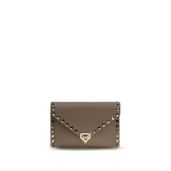 Valentino Garavani Brown Calf Leather Bos Taurus Wallet