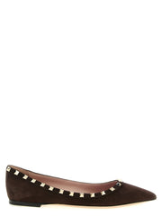 Valentino Garavani Brown Calfskin Ballet Flats - EU39/US9