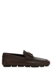 Valentino Garavani Brown Calfskin Slip-On Loafers - EU39/US6