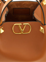 Valentino Garavani Brown Calfskin Tote Bag