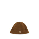 Valentino Garavani Brown Cashmere Beanie - UNI