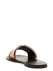 Valentino Garavani Brown Cotton Slides - EU36/US6