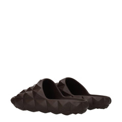Valentino Garavani Brown Cotton Slippers Sandals - EU40/US7
