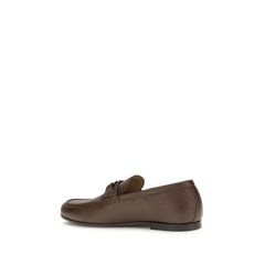 Valentino Garavani Braune Hirschleder-Slipper