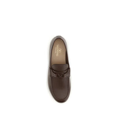Valentino Garavani Braune Hirschleder-Slipper