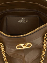 Valentino Garavani Brown Lamb Leather Shoulder Bag