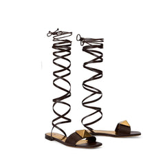 Valentino Garavani Brown Leather Sandals