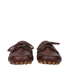 Valentino Garavani Brown Leather Slip-On Loafers