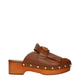 Valentino Garavani Brown Leather Slippers - EU36/US6