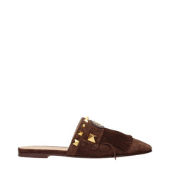 Valentino Garavani Brown Leather Slippers Sandals - EU36/US6