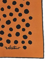 Valentino Garavani Brown Silk Scarf
