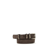 Valentino Garavani Brown Suede Leather Regular Belt
