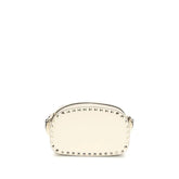 Valentino Garavani Cream Calf Leather Bos Taurus Shoulder Bag