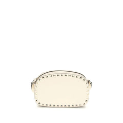 Valentino Garavani Cream Calf Leather Bos Taurus Shoulder Bag