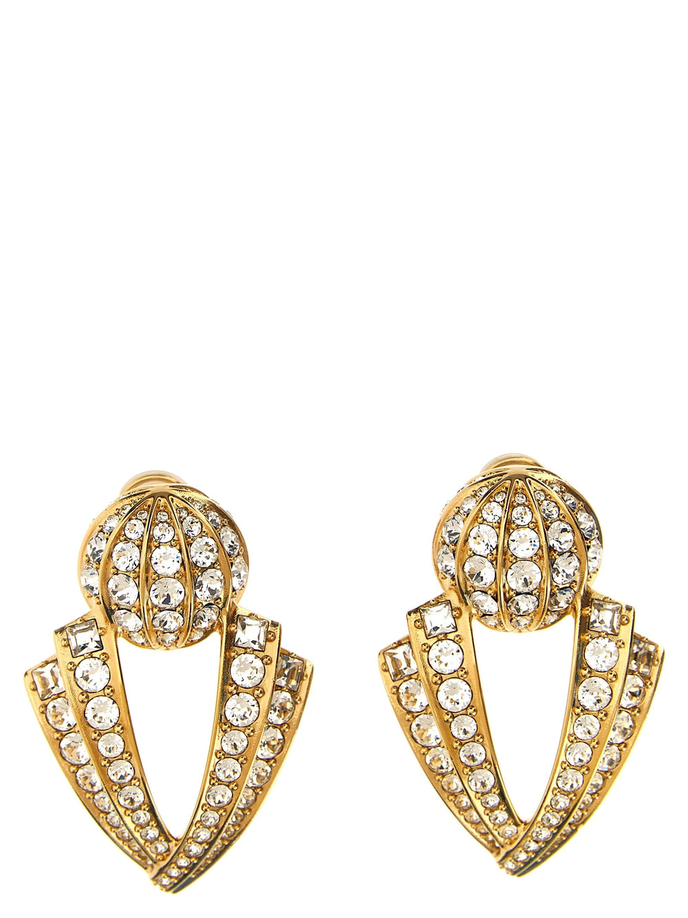 Valentino Garavani Gold Brass Earrings - One Size