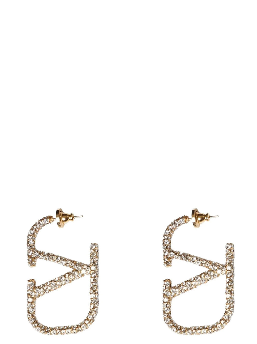 Valentino Garavani Gold Brass Earrings - One Size